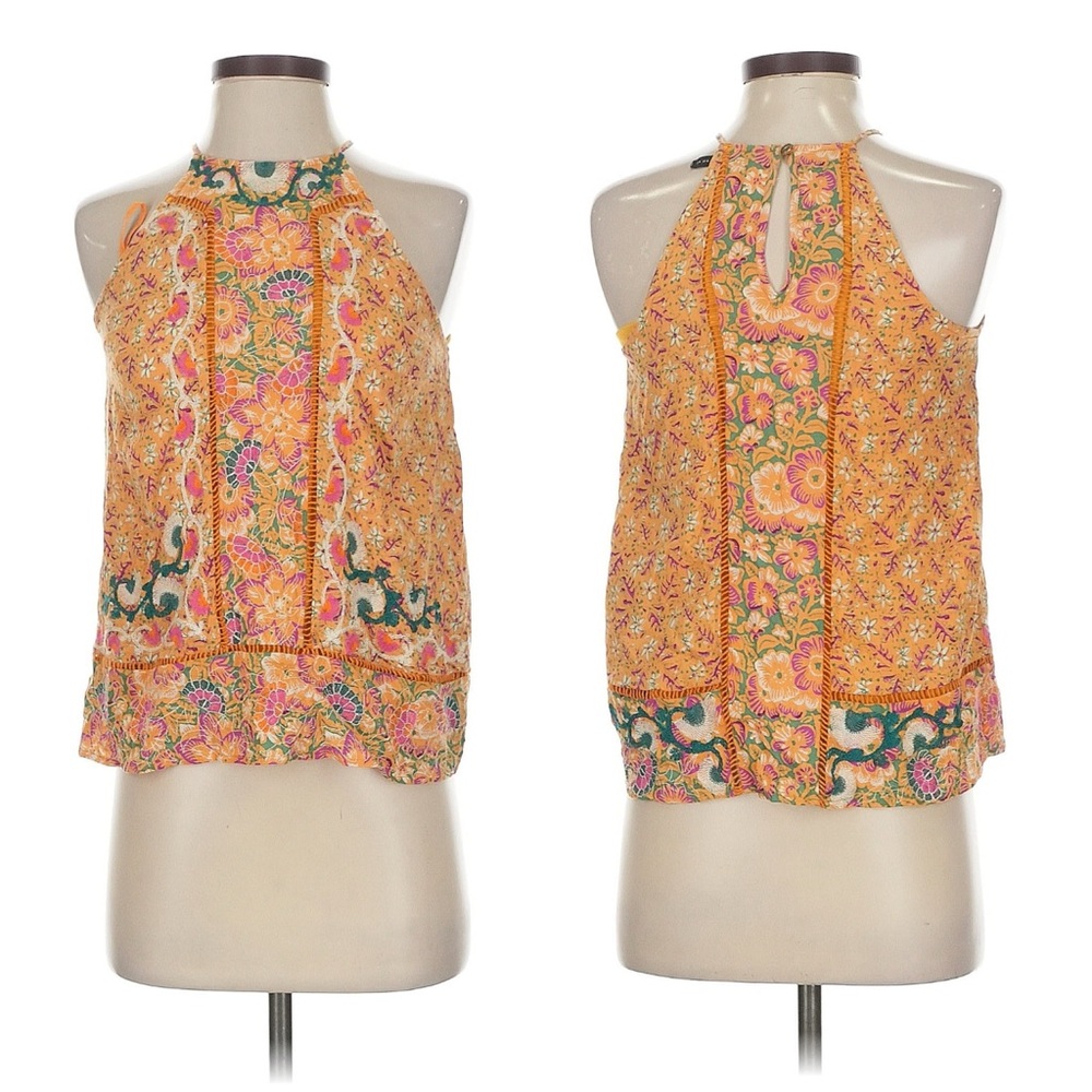 Anthropologie Akemi + Kin Melina Embroidered Halter Top Boho Summer Size 12 - Picture 5 of 14